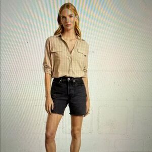 Everlane Way High Jean Shorts in Black